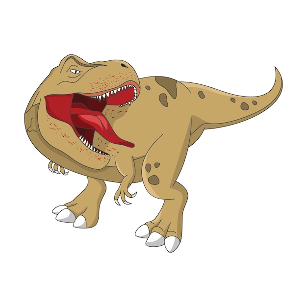 Vecteur dessiner à la main une illustration de t-rex adaptée à tous vos projets de conception graphique