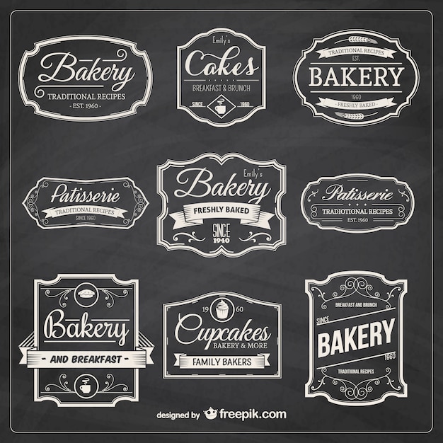 Dessinés à La Main Badges De Boulangerie