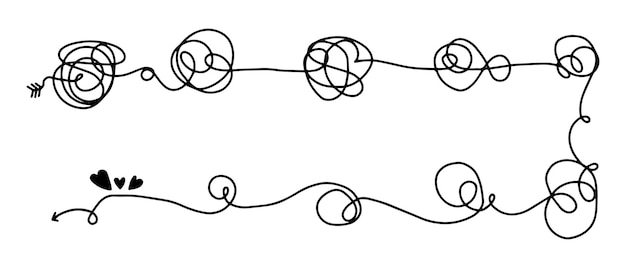 Dessinés à la main d'un croquis de gribouillis enchevêtrement Illustration vectorielle de gribouillis abstrait