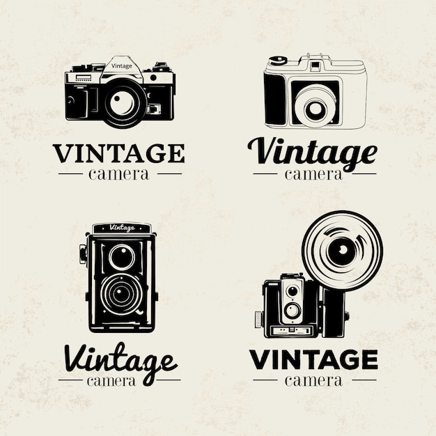 Dessinés à La Main La Photographie Vintage Badges