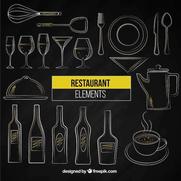 Dessinés à La Main Restaurants éléments