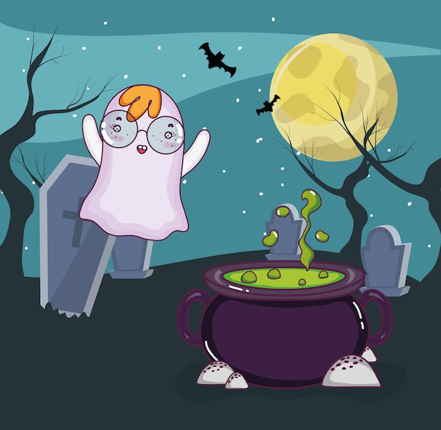 Dessins animés fantômes d&#39;Halloween