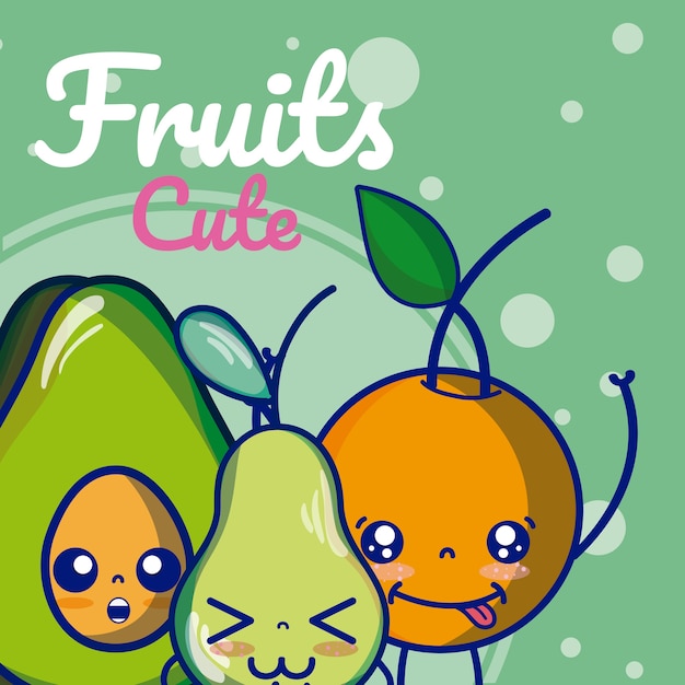 Dessins Animés De Fruits Mignons