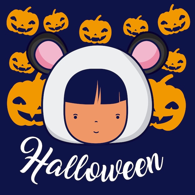 Vecteur dessins animés halloween et enfants
