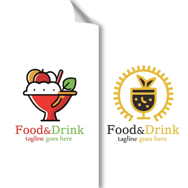 Des dessins délicieux Des logos innovants pour les aliments et les boissons
