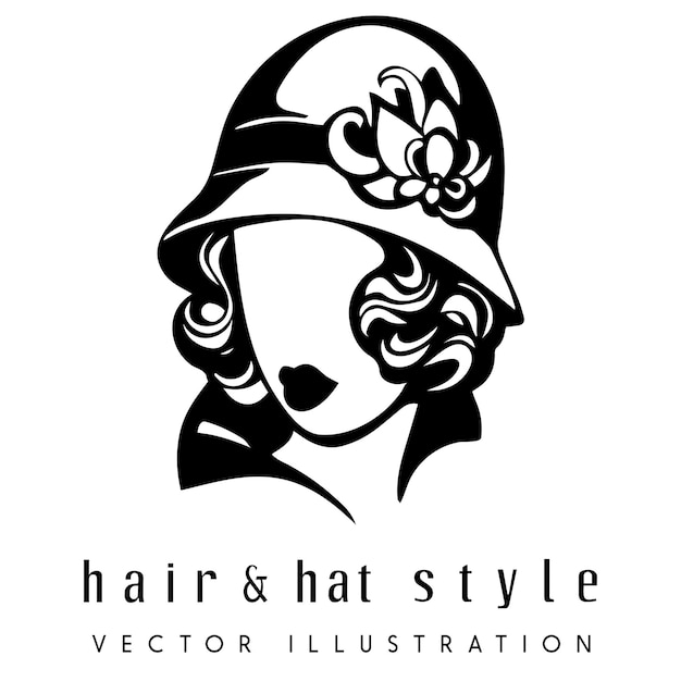 Dessins D'illustration Vectorielle De Style Chapeau De Cheveux