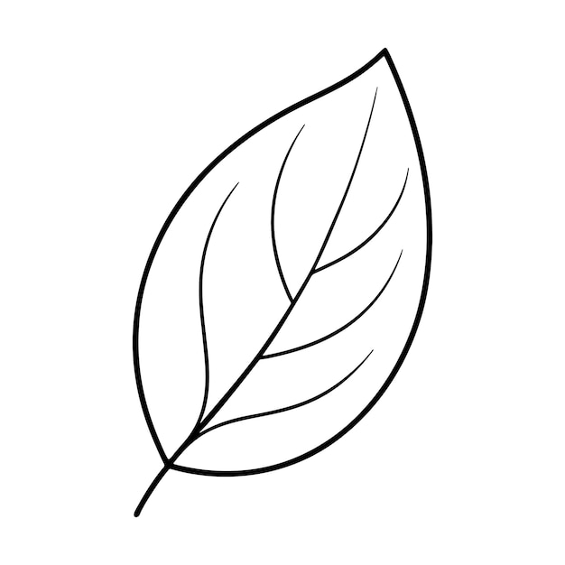 dessins d'illustration vectoriels de la silhouette de la ligne de feuille