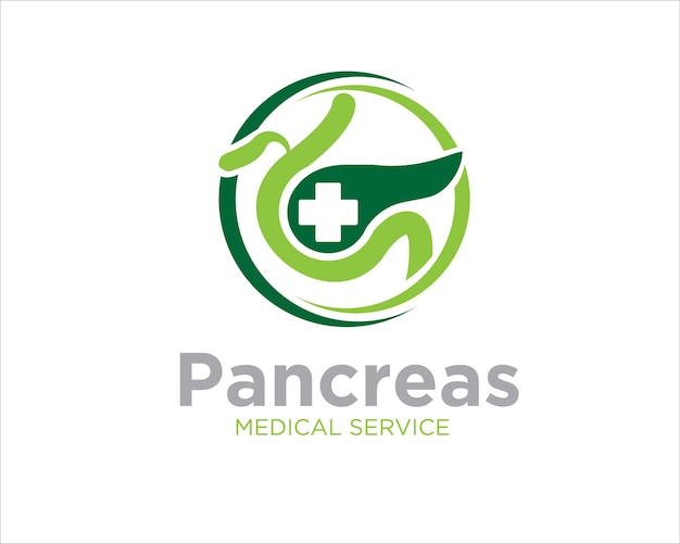 Dessins De Logo Vert Du Pancréas Pour Le Service De Santé Naturelle