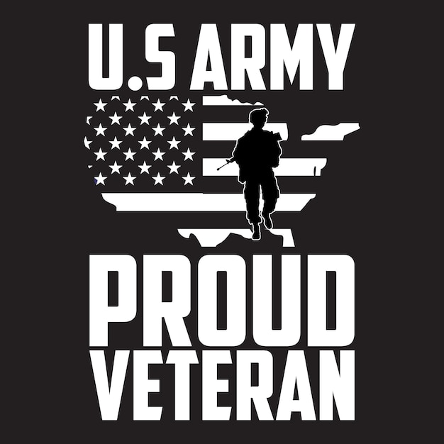 Vecteur dessins de t-shirt de la journée des anciens combattants de l'armée américaine