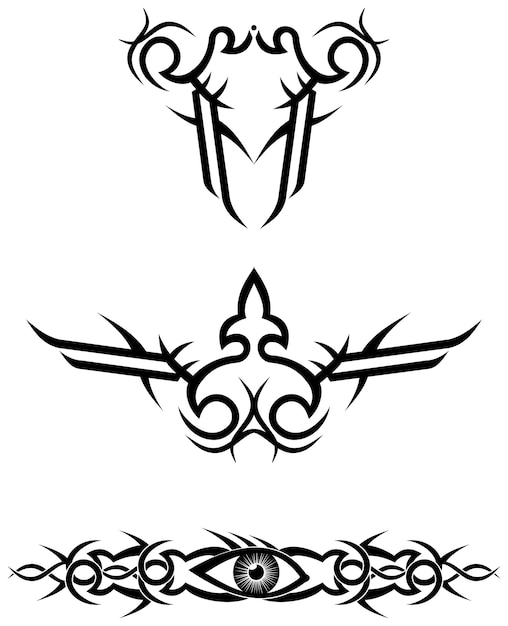 Dessins de tatouage tribal illustration vectorielle