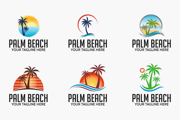 Dessins Vectoriels De Logo Palm Beach