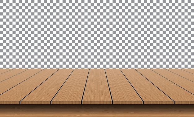 Vecteur dessus vide de table en bois brun réaliste pour la présentation du produit
