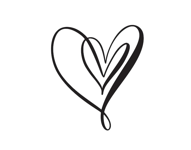 Vecteur deux amoureux de s'épanouir logo coeurs dessinés à la main vector vacances saint valentin carte calligraphie à la main