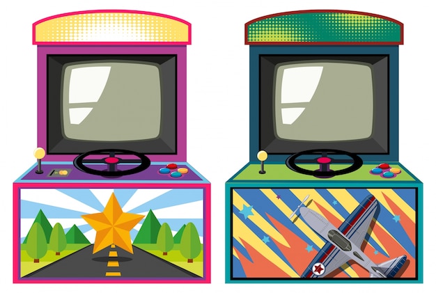 Vecteur deux boîtes de jeu d'arcade