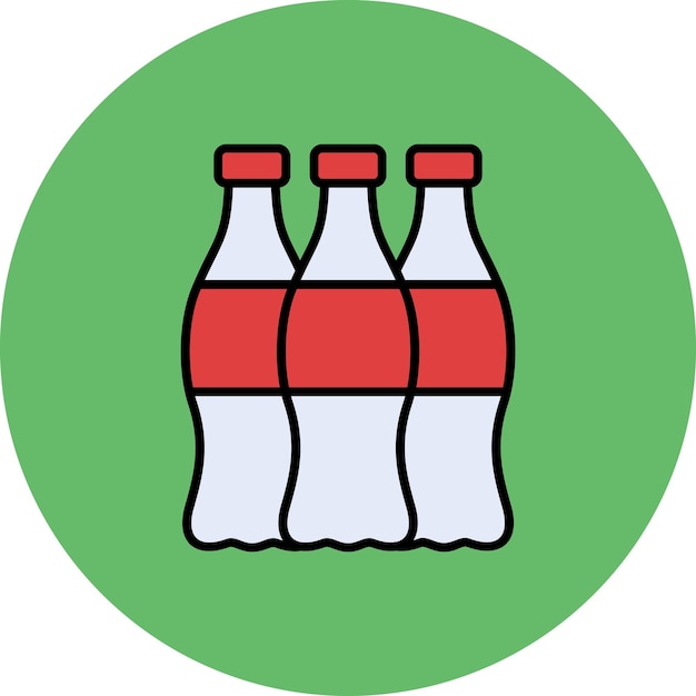 Vecteur deux bouteilles de soda sont sur un fond vert