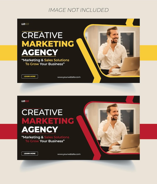 deux cartes de visite avec le logo pour le marketing créatif