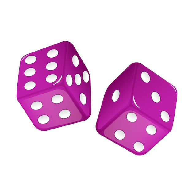 Deux cubes de jeu Illustration vectorielle de style dessin animé