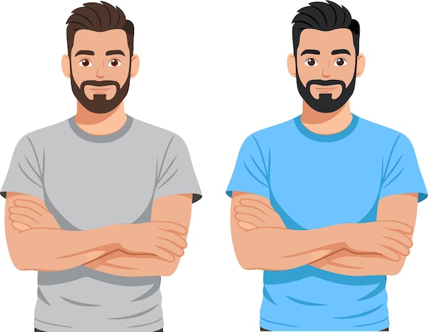 Deux hommes avec les bras croisés