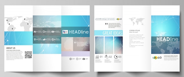 deux modèles de brochures créatives à trois volets.