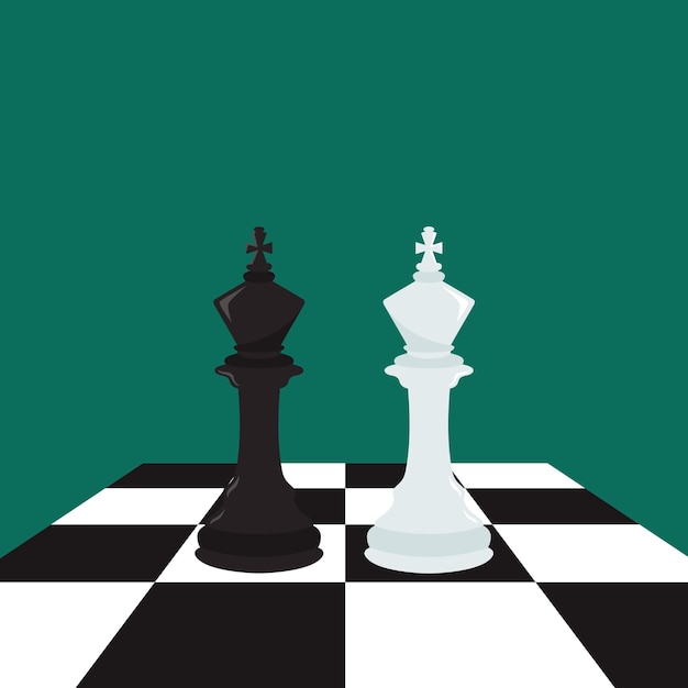Deux pièces du roi sur l'échiquierVersus illustration