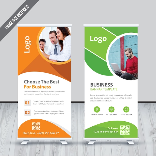 Deux Roll Up Banner Design Pour Les Entreprises