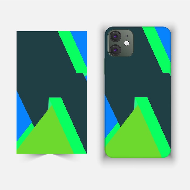 Vecteur deux téléphones avec les mêmes couleurs