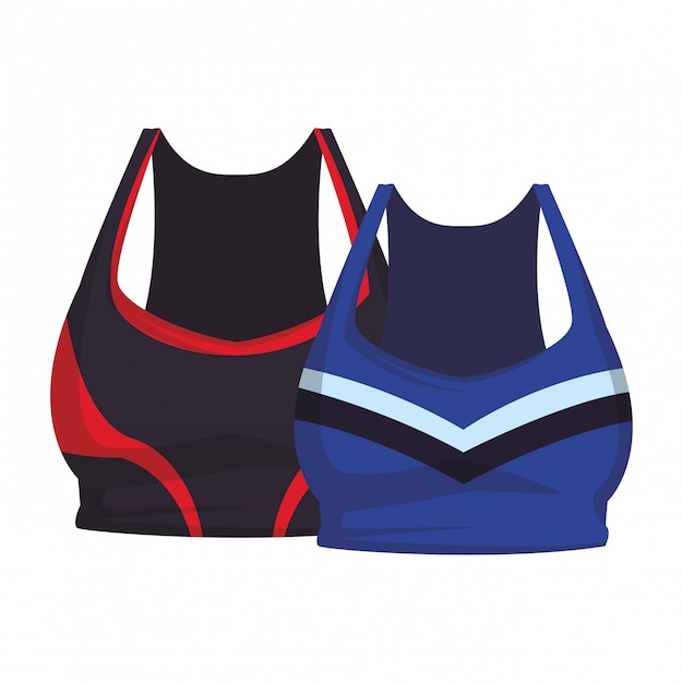 Deux vêtements de sport féminin