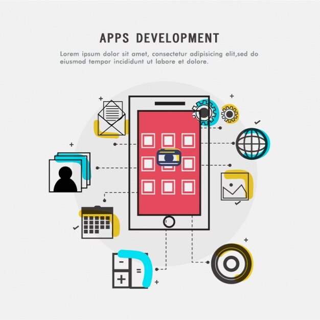 Vecteur le développement des applications de fond