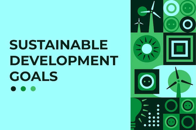 Développement durable, énergie renouvelable, éolienne, infographie abstraite
