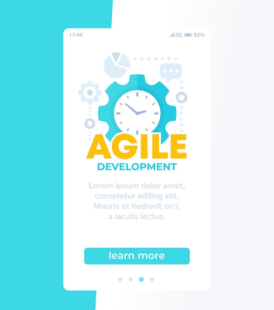 Développement De Logiciels Agiles, Modèle Vectoriel Mobile