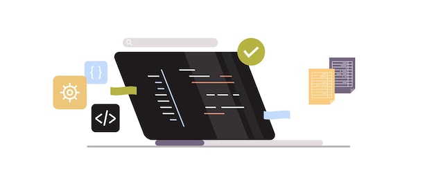 Développement De Nouveaux Logiciels Sur Ordinateur Portable Et Programmation De Développeurs Indépendants, Codage, Concept De Développement.