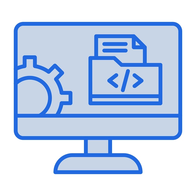 Développement Web Illustration en teinte bleue