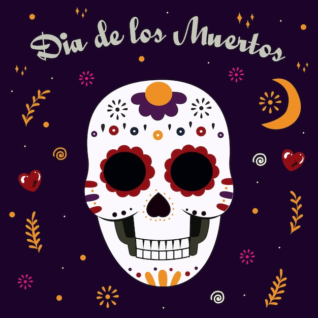 Dia De Muertos Jour De L'ornement Mort Avec Ce Crâne