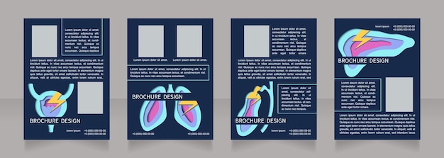 Diagnostic de la conception de la mise en page de la brochure vierge des troubles de la vessie