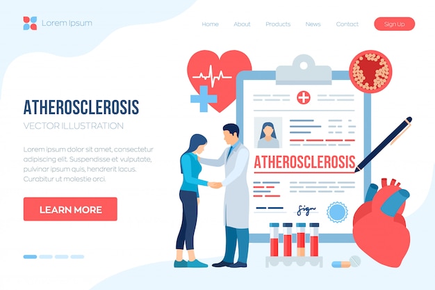 Diagnostic Médical - Athérosclérose. Médecin Prenant Soin Du Patient. Thrombus Dans Un Vaisseau.