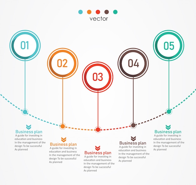 Diagramme Affaires Et éducation Vector Illustration