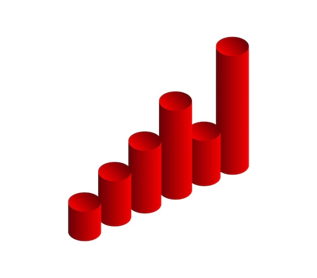 Vecteur diagramme à barres isométrique