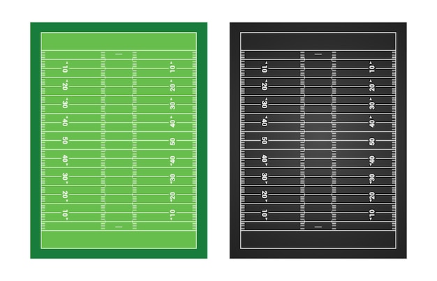 Vecteur diagramme du terrain de football américain