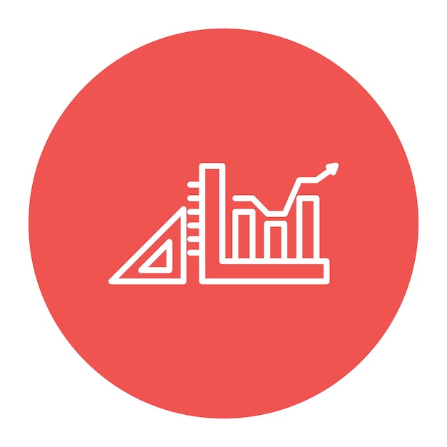 Vecteur un diagramme avec un graphique au milieu