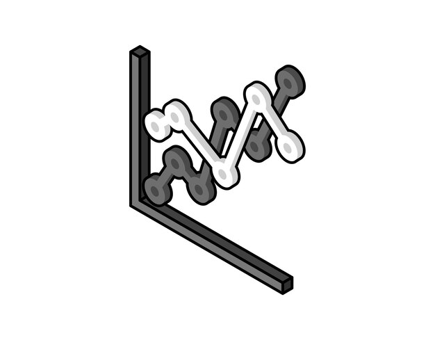 Diagramme isométrique conception icône Vector illustration web 3d concept coloré