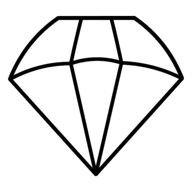 Diamant à Facettes Brillant Dans Le Style Doodle Croquis Cristal De Pierre Précieuse