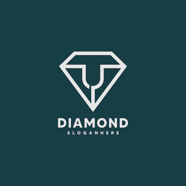 Diamant Logo Modèle Vector Illustration Design Icône