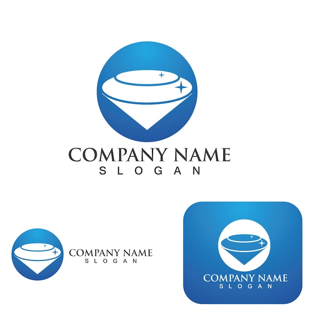 Diamant Logo Template Vecteur Icône Illustration Design