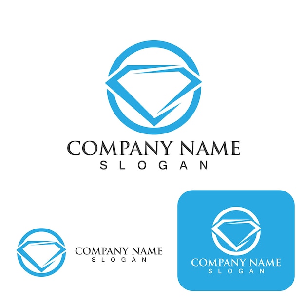 Diamant Logo Template Vecteur Icône Illustration Design