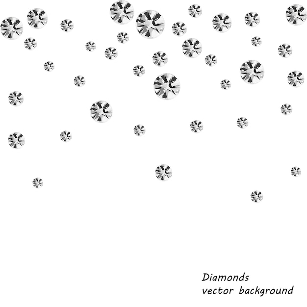 Diamants étincelants Sur Fond Noir Vector Collection Eps