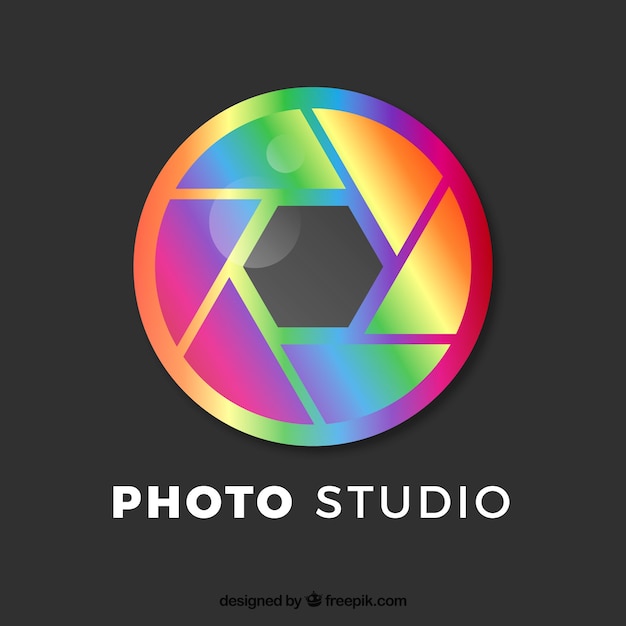 Diaphragme Photographie Logo En Couleurs