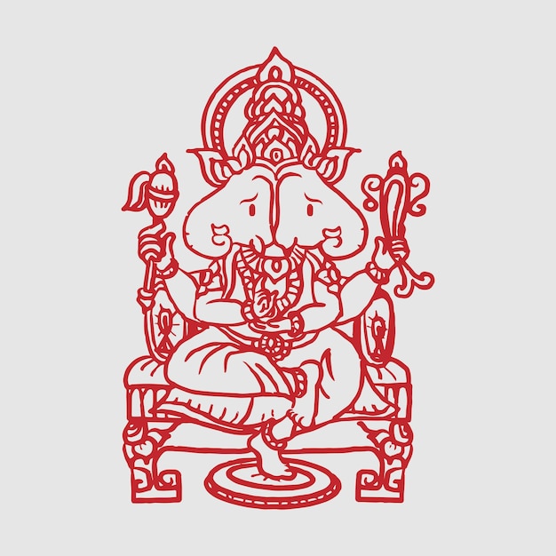 Vecteur dieu ganesh le seigneur du succès