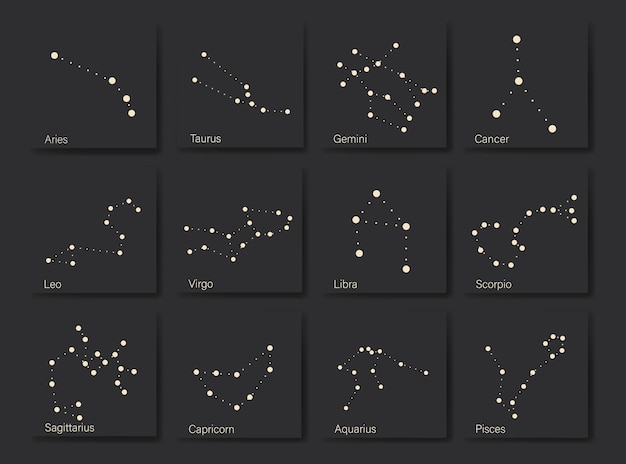 Vecteur différentes étapes de l'activité des étoiles dans le style de gravure vintage