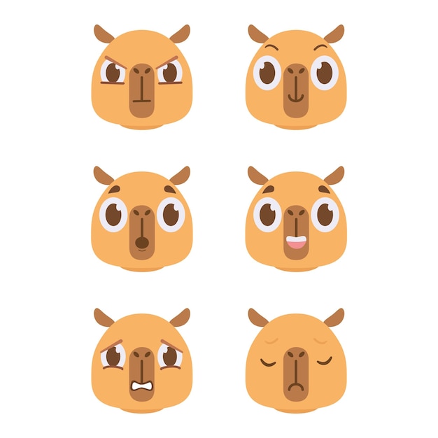 Différentes Expressions D'un Capivara