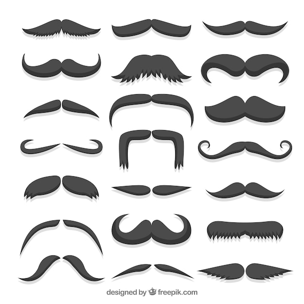 Vecteur différentes moustaches